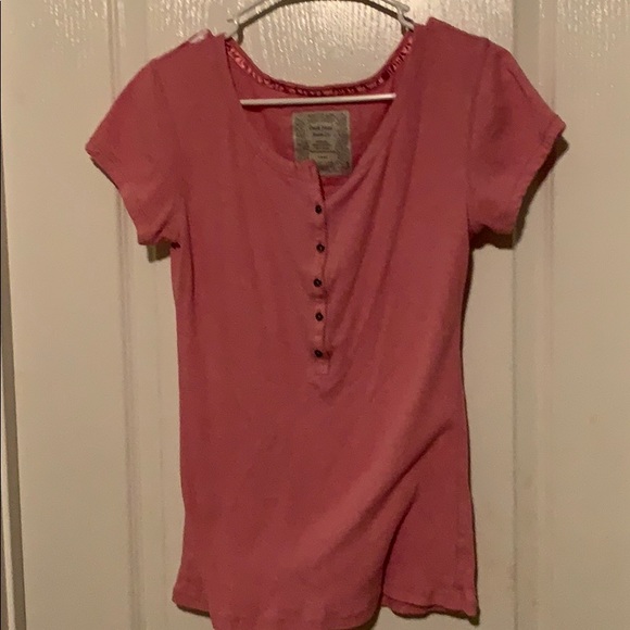 ***** FREE with purchase *****Pink Henley top - Picture 1 of 3
